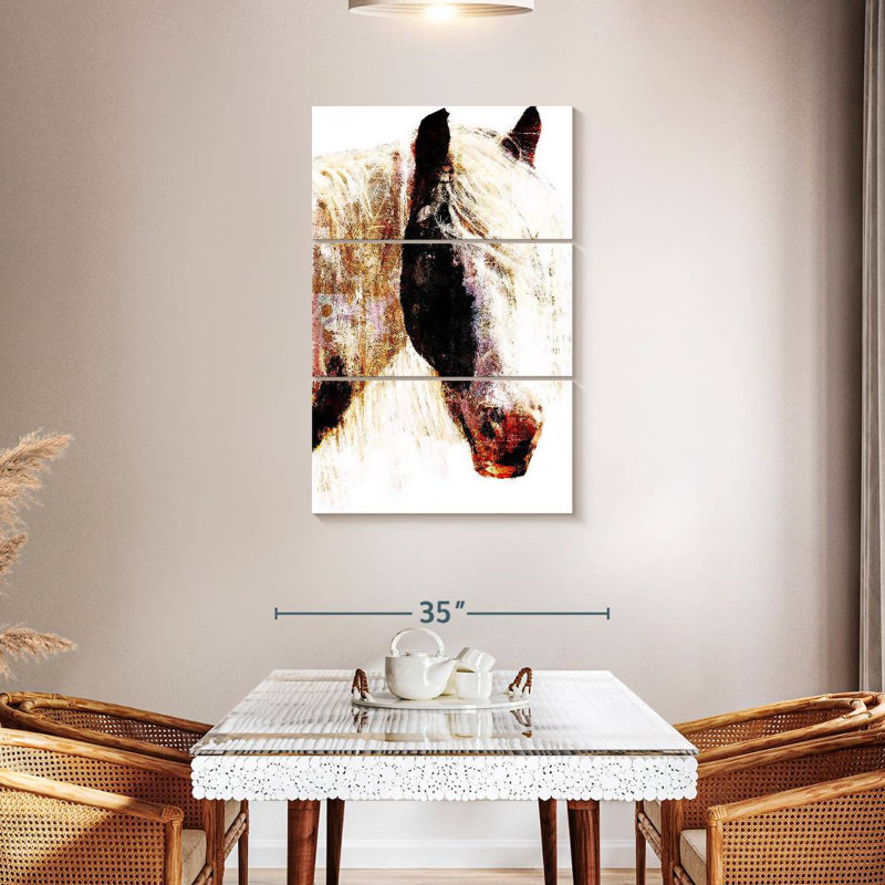 Brampt Painted Horse Head, 45" H x 28" W