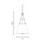 Luminaire suspendu conique en tissu à 4 lumières à intensité variable Lodi-681303218