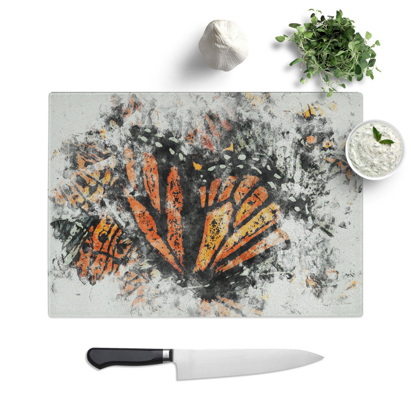 Monarch Butterflies Vol.1 Watercolour Chopping Board, 20cm W x 28.5cm L