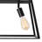 3 - Light Modern Black Open Frame Rectangular Metal Semi Flush Mount