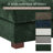 3 - Piece Upholstered Green Chenille Modular Sectional Sofa with Armrests & Throw Pillows-502441076