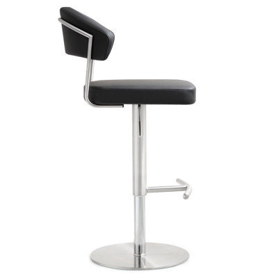 Upholstered Counter Stool with Metal Frame
