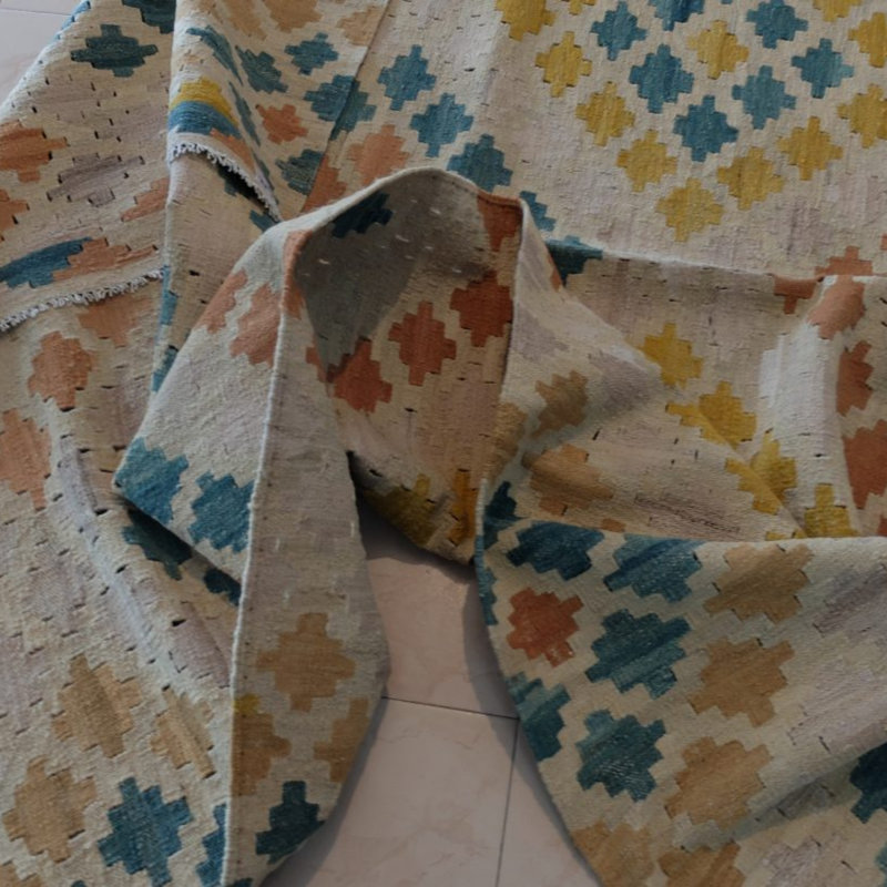 Ridgway Geometric Hand Woven 180cm X 250cm Area Rug, Wool