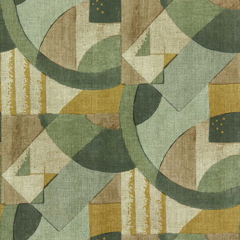 Abstract 1928 Wallpaper, Antique Olivine