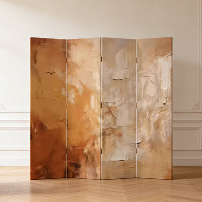 Zen-Style Cedar Plywood Foldable Partition Panel