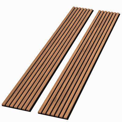 94” L X 12.5” W – 3d Acoustic Soundproof Wood Slat Wall Panel – Decorative Mdf Shiplap Panelling