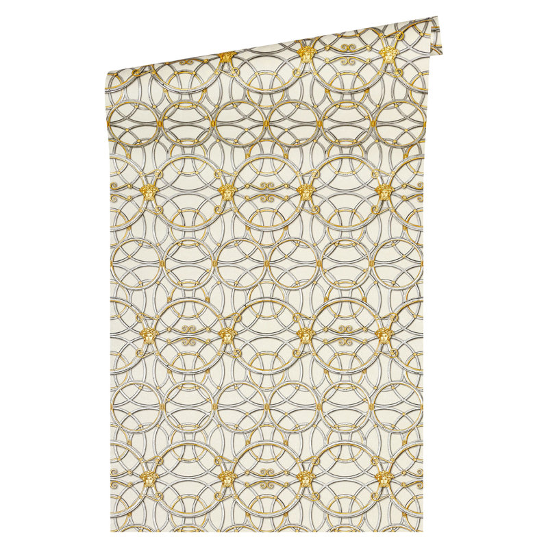 Oneybrook 10.05m x 70cm Matte Wallpaper Roll, Grey/Silver/White