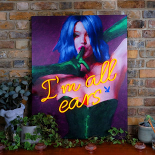 Playboy Wall Art with LED Neon - All Ears