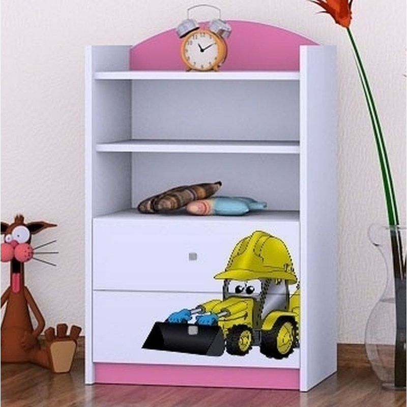 Jocelyn 96cm H Kids Cube, Pink, 92cm H x 60cm W x 34cm D