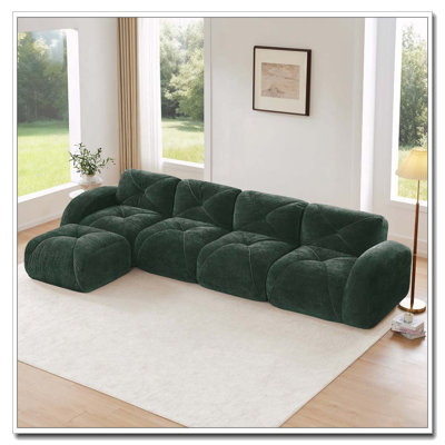 Tissu de velours doux, conception touffetée, fond en éponge haute densité 32D, fond ergonomique, conception antidérapante, combinaison libre, aucun assemblage requis, repose-pieds mobile