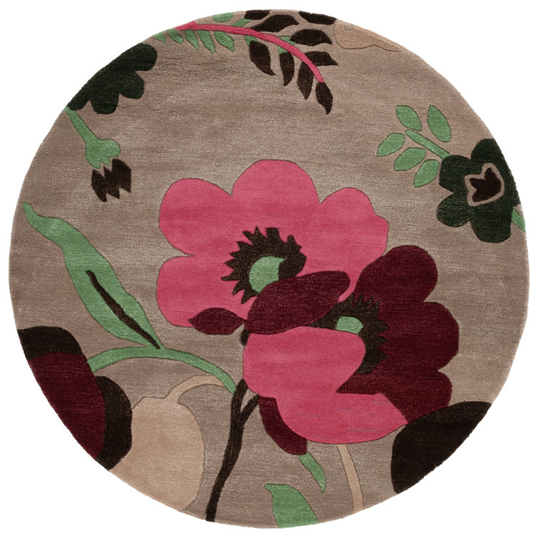 Mccullough Hand Tufted Wool Floral Rug