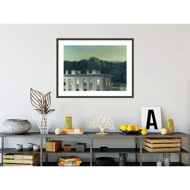 «House at Dusk» par Edward Hopper, impression giclée sur cadre, H 32,04 po x l 41,5 po