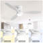 52 Inch Flush Mount Solid Wood Ceiling Fan With 6 Speed Remote Control Reversible DC Motor For Home-1989157433