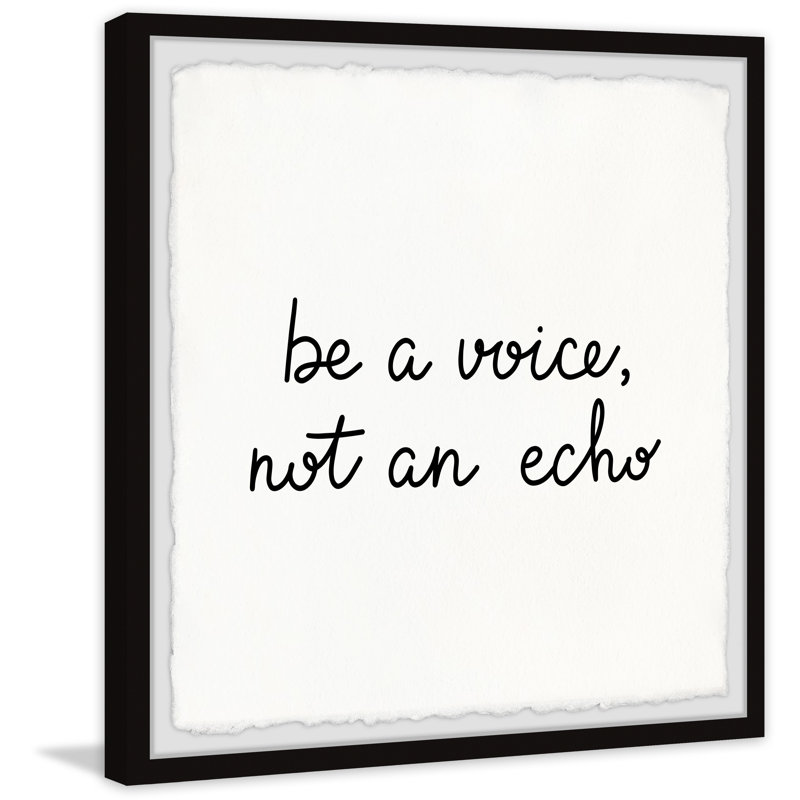 «Not An Echo», reproduction encadrée, H 12 po x l 12 po