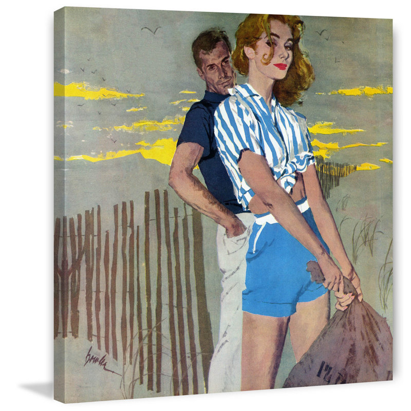 " Beach Pose " Print, 40" H x 40" W x 1.5" D