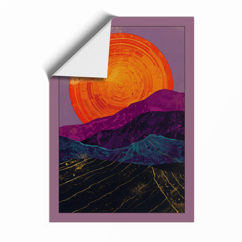 Desert Under Stars Modern - Print, Unframed, A4 - 29.7 x 21.0 cm