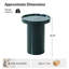 Table de bout ronde entièrement assemblée avec finition émaillée Musae-1277420072