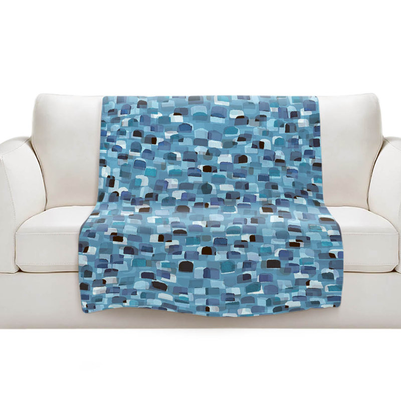 Couverture sherpa douce 9 pois dot visions, l 51 po x L 60 po