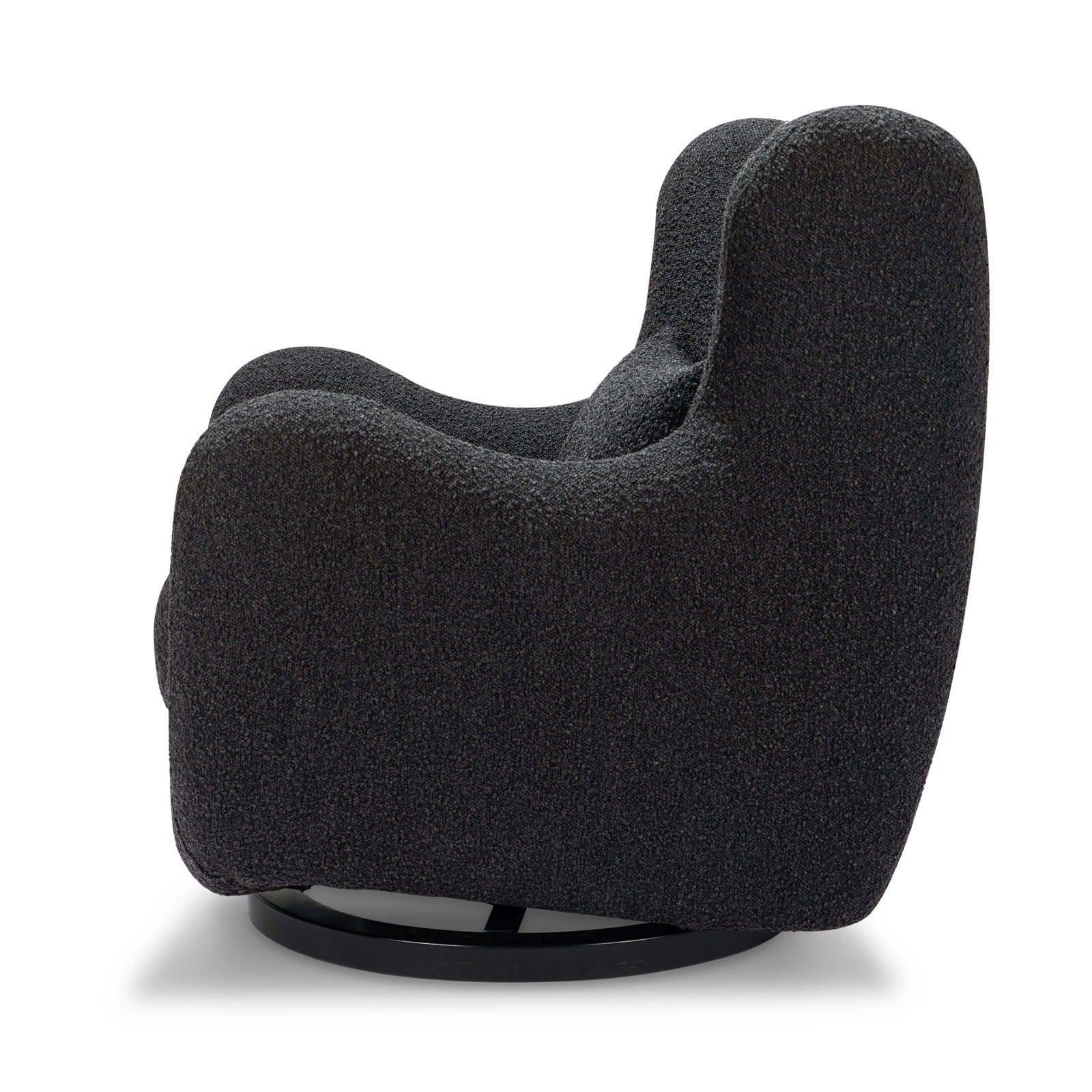 Solstice Swivel Glider, Black Boucle