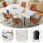 7 Piece Mdf Dining Table Set, Extendable Rectangular Table , Modern Kitchen Dining Table Set, Dining Table With 6 Dining Chairs-309638751-309638722