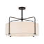 Plafonnier semi-encastré cylindrique en tissu 4 lumières