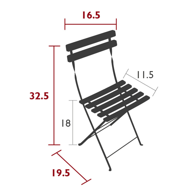 Bistro Outdoor Dining Side Chair, Liquorice