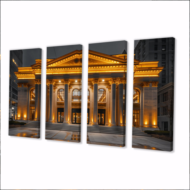 «Yellow Yellow Prosperity And Pride Banks» - ensemble d'art mural Banks, H 32 po x l 64 po