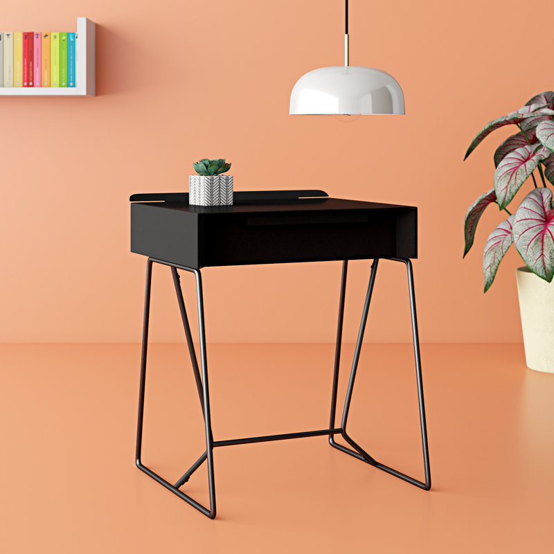 Edmonia Sled End Table, Black