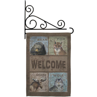 Double Sided 18.5'' H x 13'' W Polyester Animal Flag Set