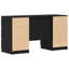 vidaXL Desk Black Oak 55.12 x 19.69 x 29.92 in Engineered Wood