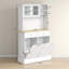 Armoire de cuisine autoportante avec station de charge, armoires à ordures inclinables et tablettes réglables pour des solutions de rangement modernes-314960800