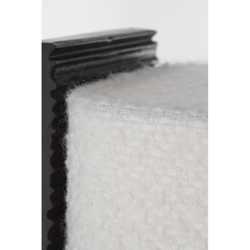 Anne-Marie Barton Fumar 34" Statement Table Lamp in Ridged Carbon with BouclÃ© Shade, Black