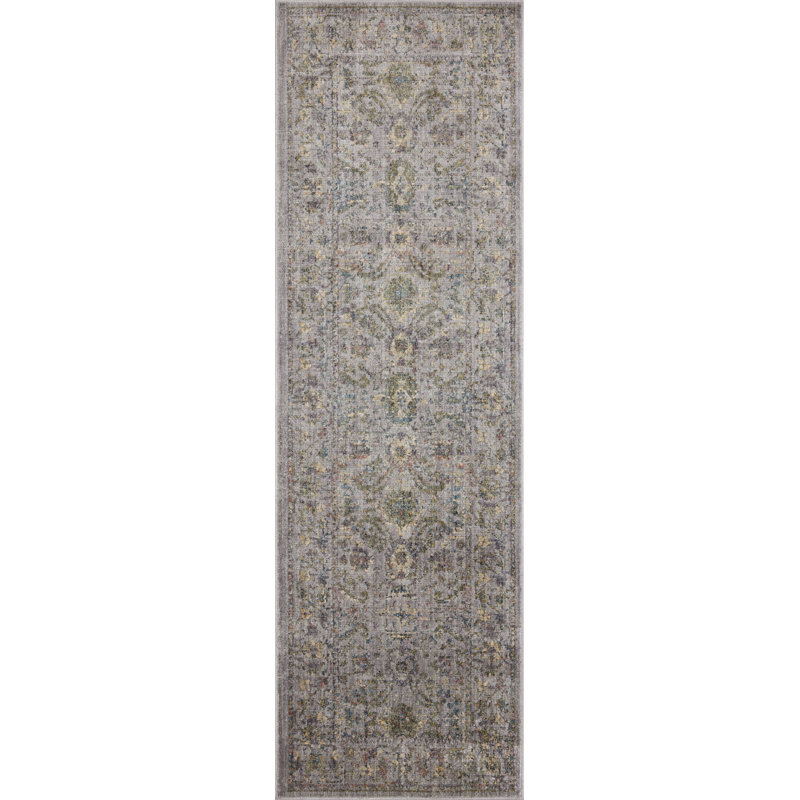 Tapis gris / multicolore Jean Stoffer x Loloi Bradbury, Tapis de couloir 2 pi 6 po x 10 pi