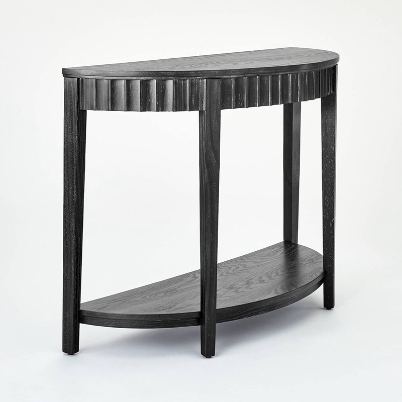 Console simple de style français, Noir, H 30,7 po x l 51,2 po x P 15,7 po