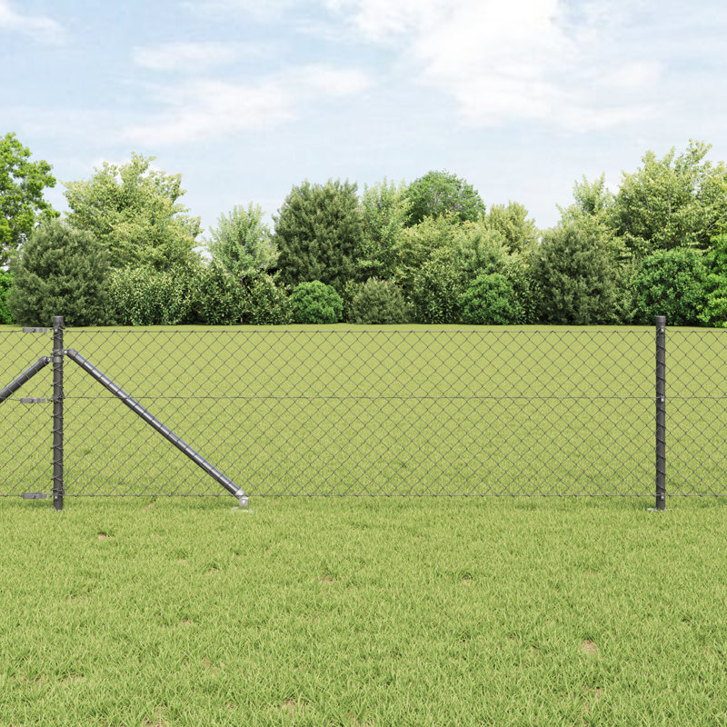 Galvanized Steel Fence Panels, Grey, 80cm H x 1000cm W