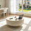 Table basse ronde avec base robuste