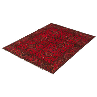 Lyuca One-of-a-Kind 5'0" X 6'4" New Age Wool Area Rug in Red