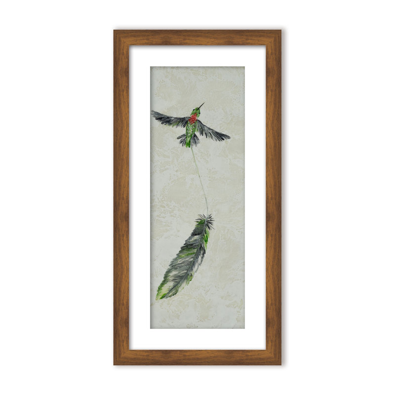 Nature Inspired "Vivid Flutter" Canvas Wall Art By , 16" H x 8" W, Framed Print, Brown
