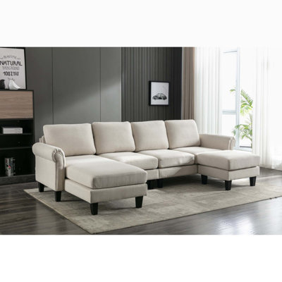 Aindrea Upholstered U-Shaped Sectional Symmetrical