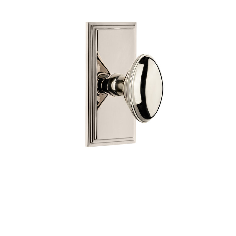 Poignée de porte Grandeur Carré, Nickel poli, 2 3/8"