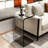 25.6-inch Modern Italian Creative Sled-shaped Acrylic Side Table, Bedroom Bedside Leisure Table, 0.8-inch Extra-thick Material, Transparent Color-83760098