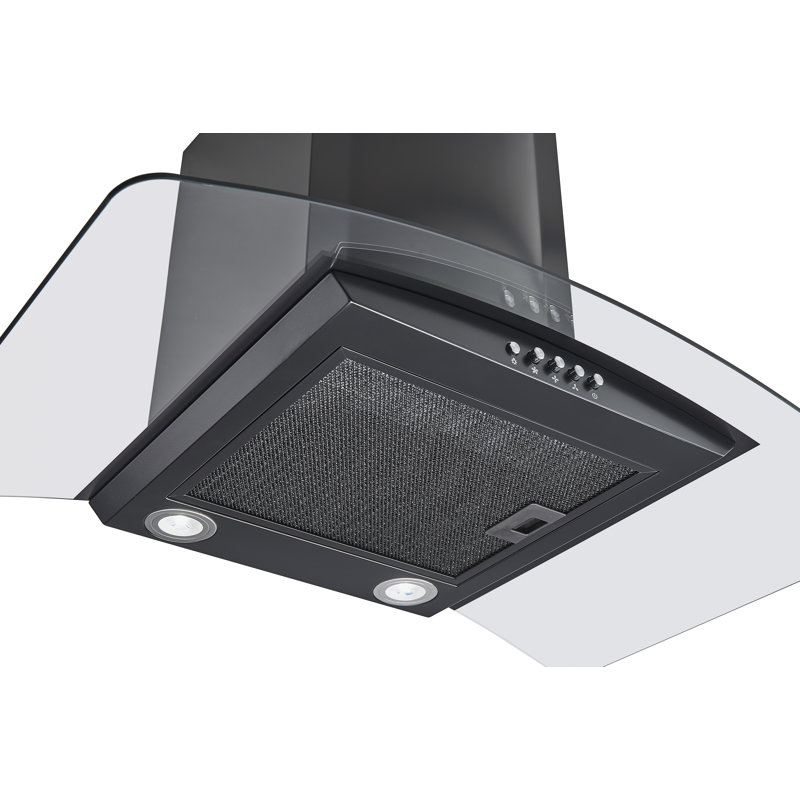 W101C Series 30" 400 CFM Convertible Wall Mount Range Hood, Black