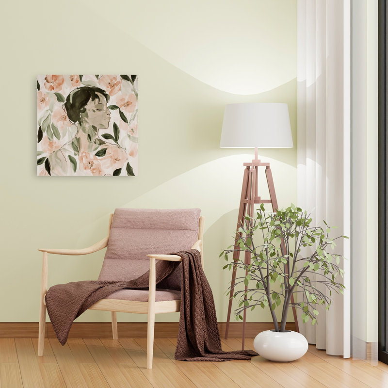 Sérénité florale, portrait de nature moderne, élégant et onirique - Impression d'art mural, H 24 po x l 24 po