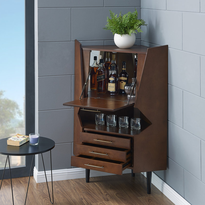 Armoire de bar d'angle