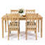 Ensemble de table de salle à manger moderne avec 4 chaises, table de L 60 po et chaises, conception antidérapante, pour 4 à 6 personnes, pour la maison, la cuisine et le salon.