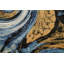 Tapis bleu noué à la main de conception unique 9 pi 1 po x 12 pi New Age