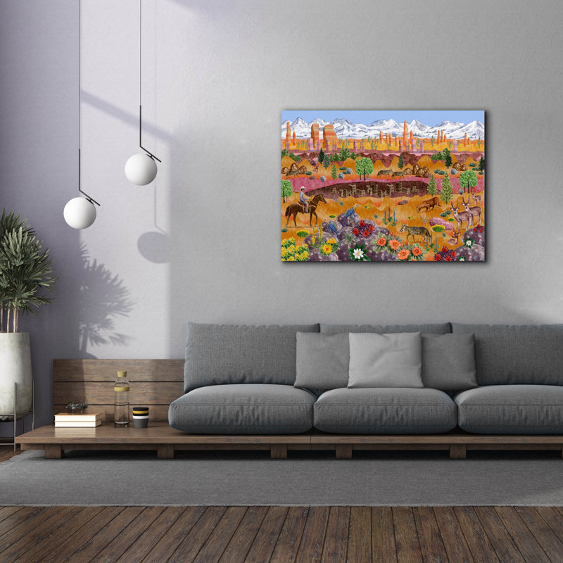  «Out West» par Gale Pitt, art mural sur toile, 54 po x 40 po, H 40 po x l 54 po