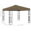 Abri de jardin durable en toile de polyester 10 x 10 pi Gazebo Taupe
