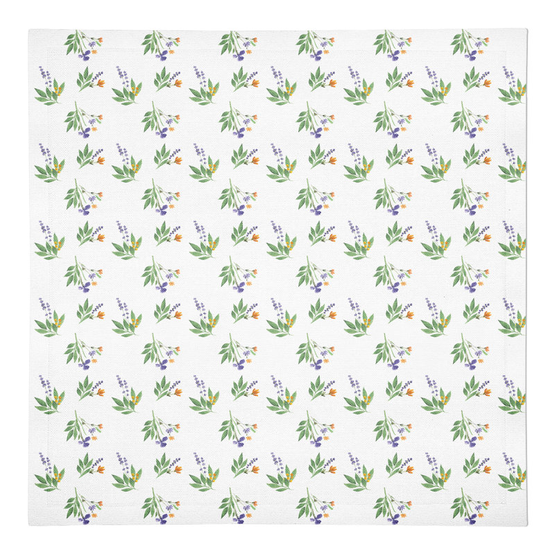 Cotton Floral 10" Square Napkin