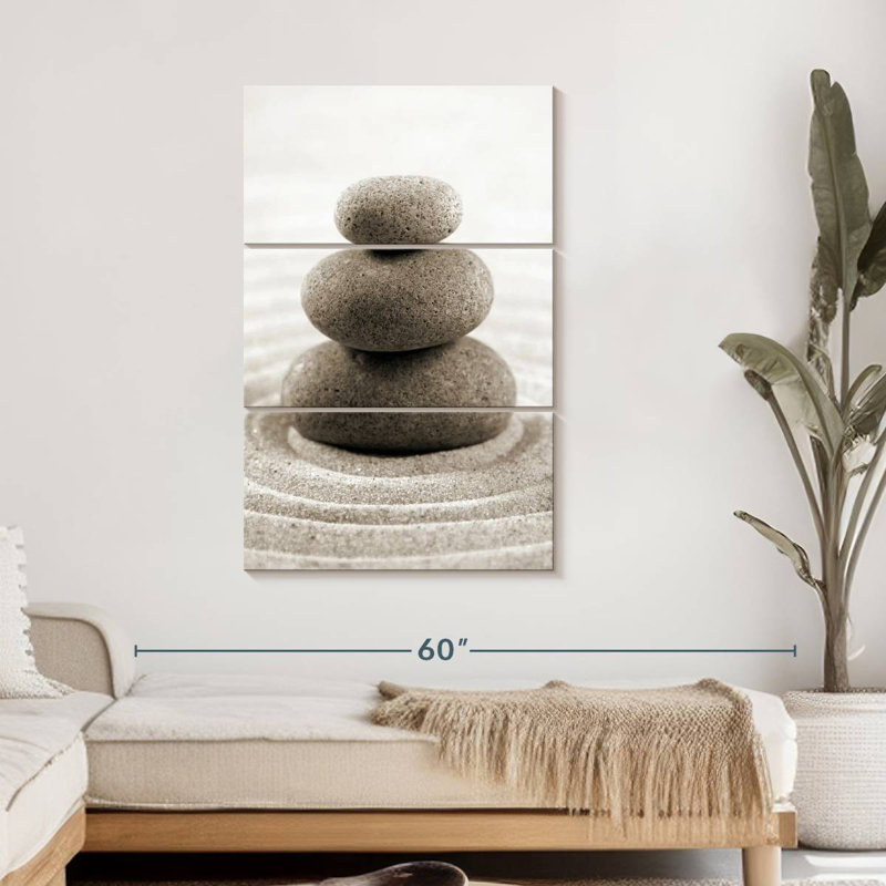  «Stone Stack On Zen Garden», H 45 po x l 28 po